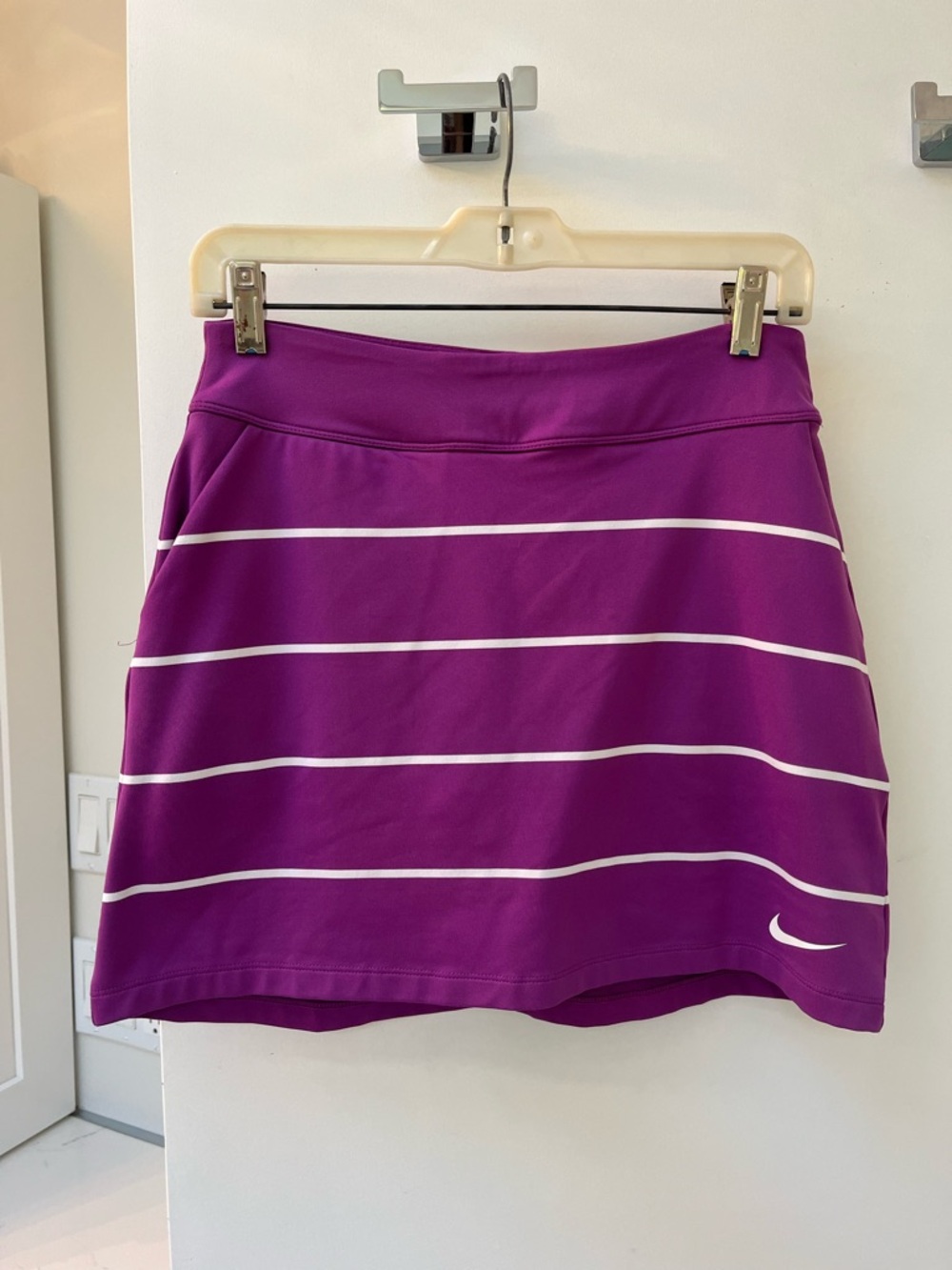 Nike Purple Horizontal-Stripe Athletic Skirt
